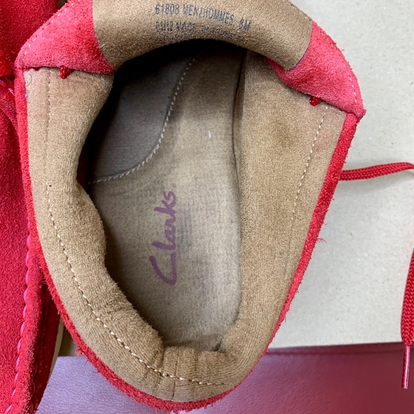 Red Clarks Wallabees Size 8 main image 6
